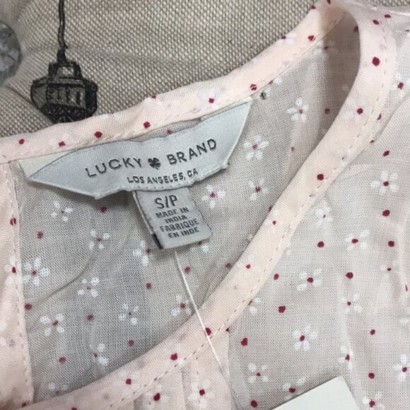 LUCKY BRAND Lea Floral Pintuck Blouse - Picture 6 of 7